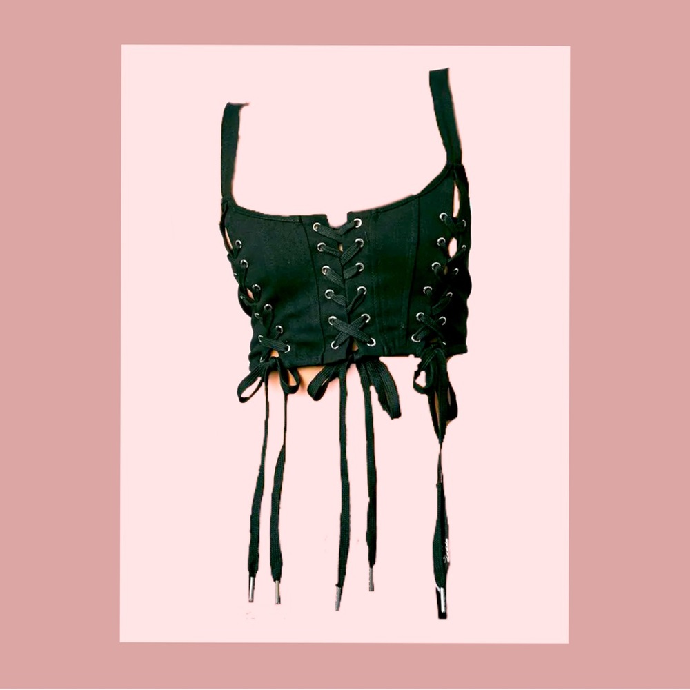 Dollskill Laced Up Cropped Tank